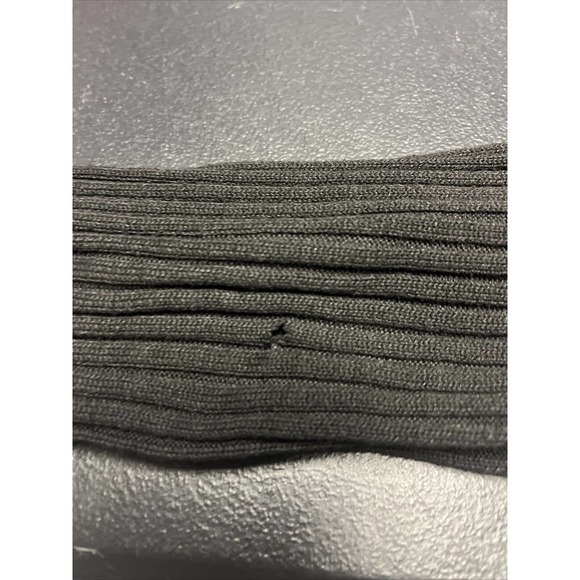 Zoe + Phoebe Black Ribbed Open Front Waterfall Knit Basic Cardigan Size Medium - Picture 4 of 6